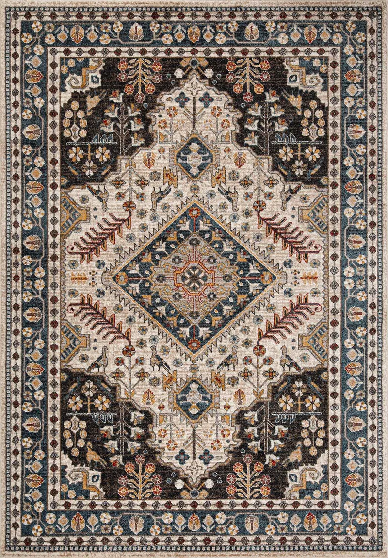 Matta Yelvi 160x230 cm, blå/beige