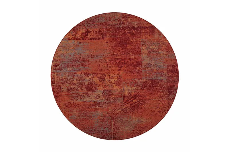 Rustiikki Matta Rund 200 cm Röd-orange, Vm Carpet
