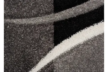 London Patch Friezematta Rund 200 - Svart - Textil & mattor - Mattor - Modern matta - Wiltonmattor