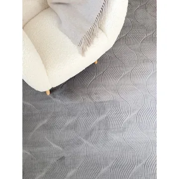 Tvättbar Matta Castello Wave - Grå - Textil & mattor - Mattor - Stora mattor