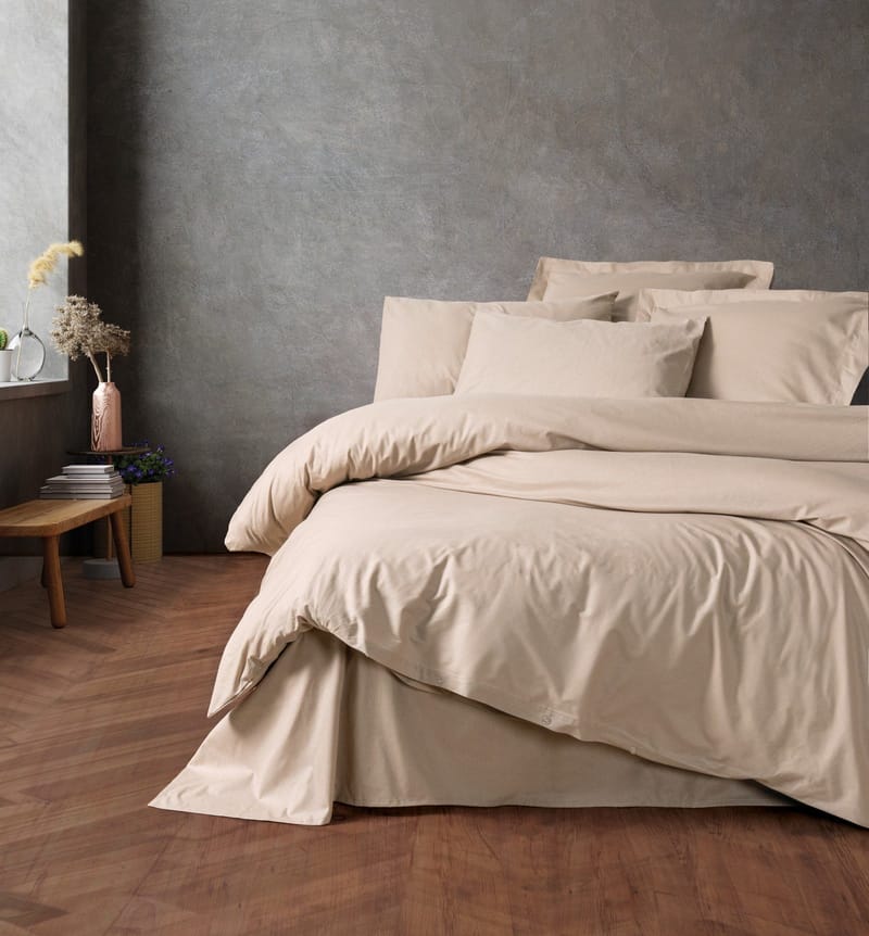 Nelam Bäddset 140x200 cm - Beige - Textil & mattor - Sängkläder - Bäddset & påslakanset
