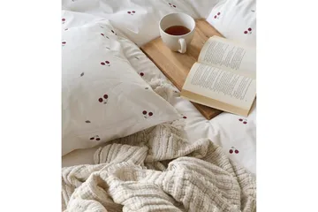 Påslakanset Enkelsäng 2-Dels Körsbär Sand - Textil & mattor - Sängkläder - Bäddset & påslakanset