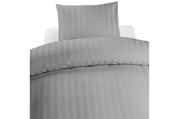 Påslakanset Enkelsäng 2-Dels Satin - Ljusgrå - Textil & mattor - Sängkläder - Bäddset & påslakanset