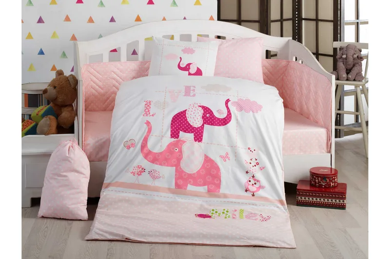 Hobby Poplin Barnbäddset, Rosa