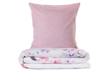 Suehiro Bäddset 240x220 cm - Rosa Vit Lila - Textil & mattor - Sängkläder - Bäddset & påslakanset