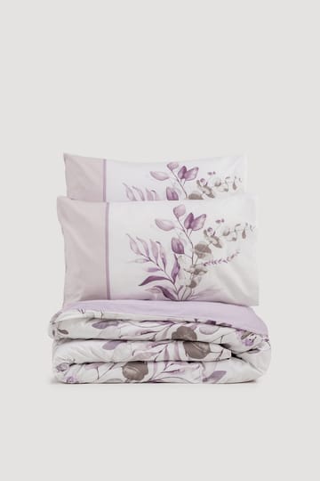 Tharion Bäddset 240x220 cm - Lila Vit - Textil & mattor - Sängkläder - Bäddset & påslakanset