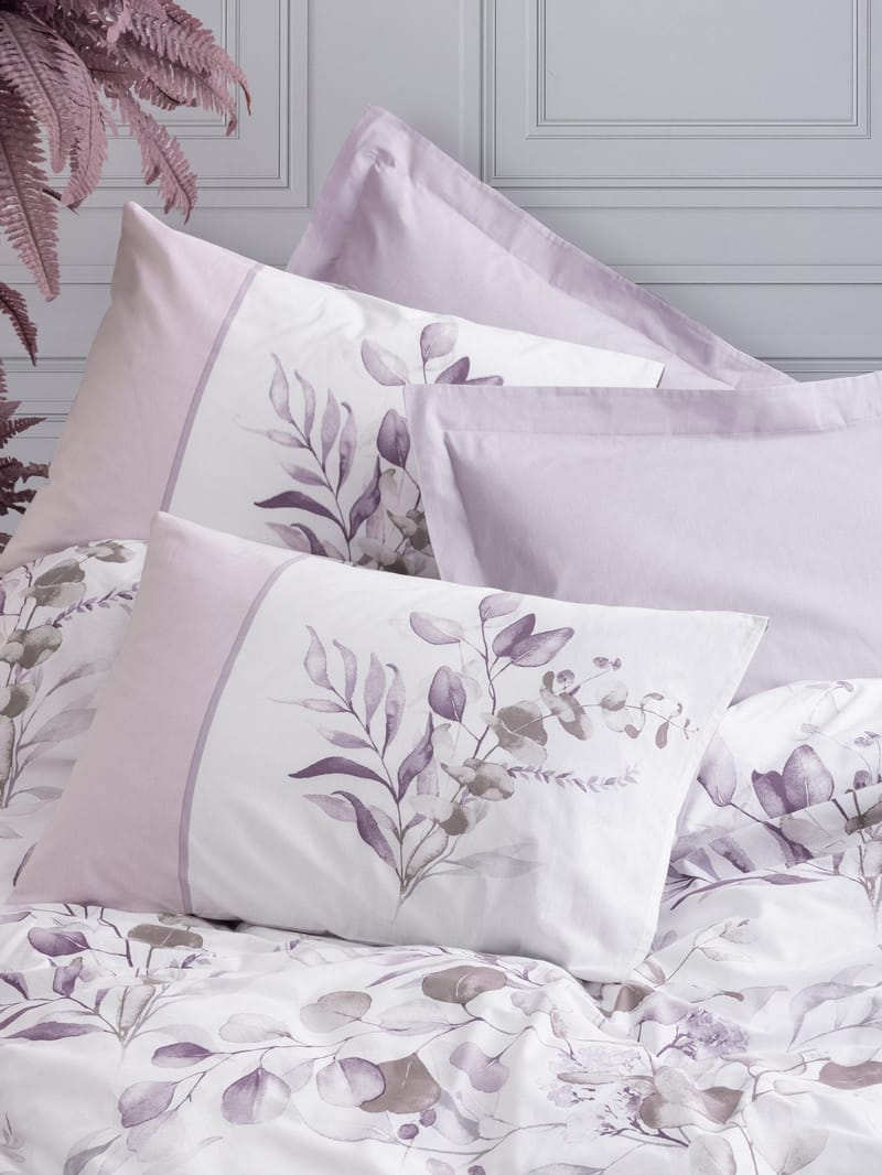 Tharion Bäddset 240x220 cm - Lila Vit - Textil & mattor - Sängkläder - Bäddset & påslakanset