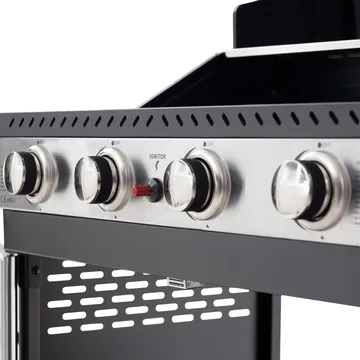 Gasolgrill 14.5 kW | 4 rostfria brännare & 1 sidobrännare | St. Louis - Trädgård & spabad - Grillar & matlagning utomhus - Gasolgrill