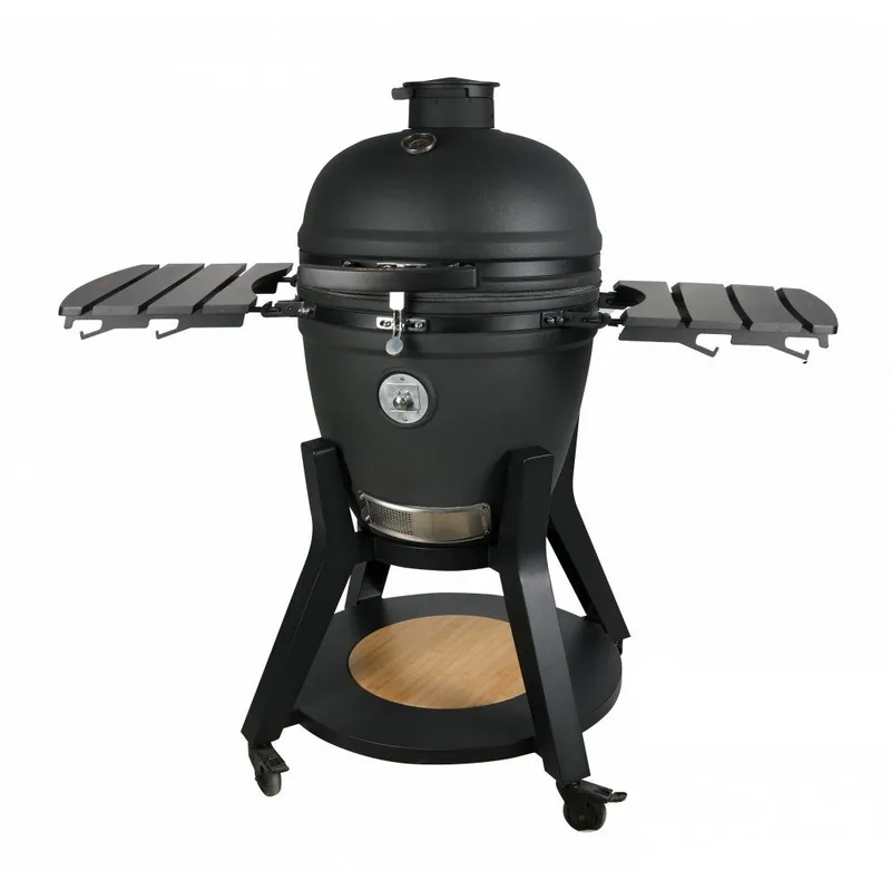 21 Pro Kamado | Premium keramisk grill med top/bottom vent | Air Hinge och HDPE-sidobord