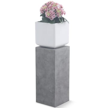 Fiberarmerad utekruka | Kubformad | 25cm | Vit - Trädgård & spabad - Trädgårdsskötsel - Odling - Planteringskärl & blomkruka - Stor blomkruka