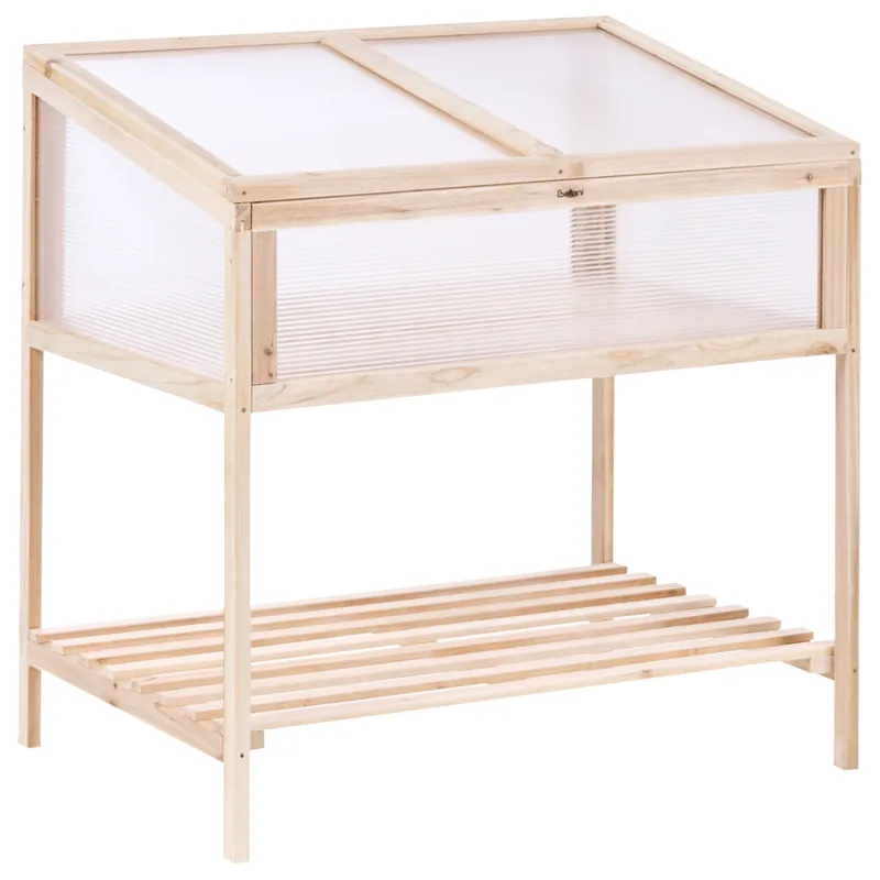 Växthus För Balkong Aranova Granträ 58 cm, Brun/Transparent