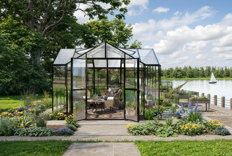 T-format växthus 11,6m² | 4mm säkerhetsglas | 5 års ramgaranti