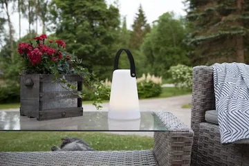 Batteridriven Lykta Linterna 14x20 cm Inomhus/Utomhus - Vit / Svart - Trädgård & spabad - Utemiljö - Altan & terrass - Altanbelysning