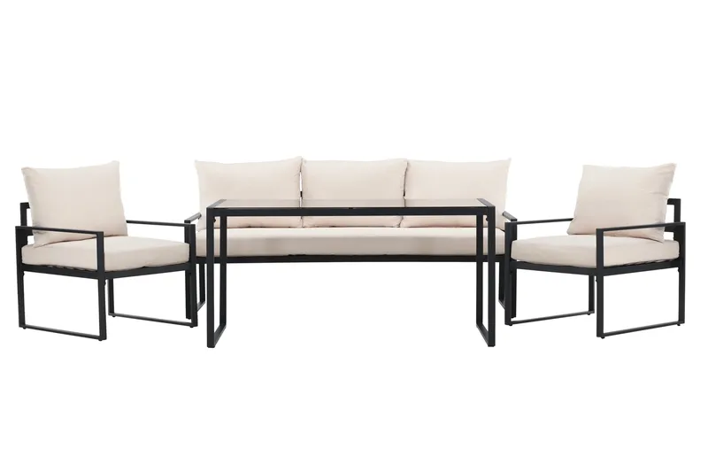 Catania Soffgrupp Utomhus 5-sits, Svart
