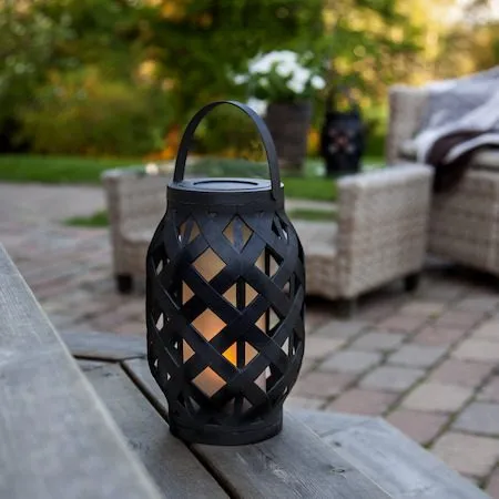Flame Black Lykta 15 cm - svart - Trädgård & spabad - Utemiljö - Altan & terrass - Altanbelysning