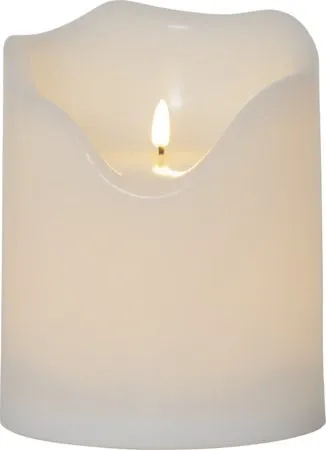 Flamme Grand LED Blockljus 20 cm, vit