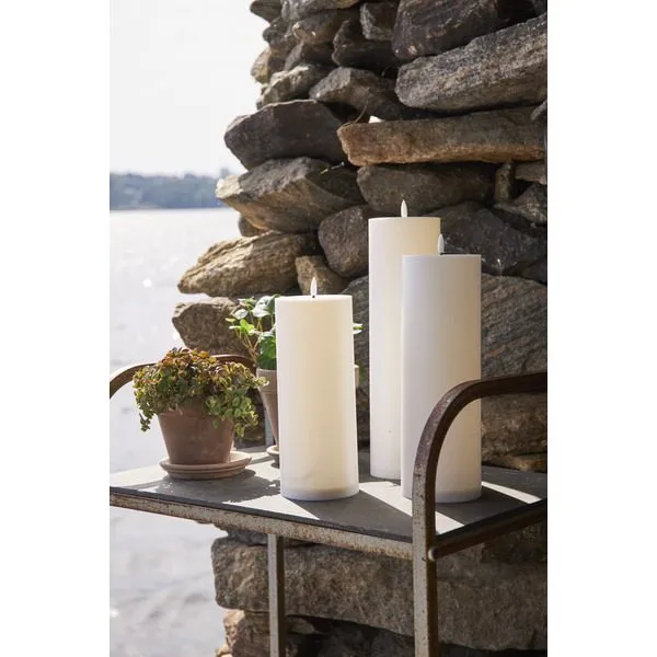 Flamme Rak LED Ljus 27,5 cm - vit - Trädgård & spabad - Utemiljö - Altan & terrass - Altanbelysning