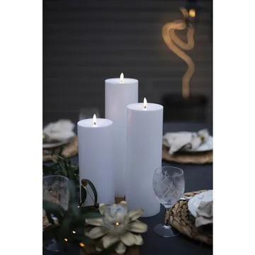 Flamme Rak LED Ljus 27,5 cm - vit - Trädgård & spabad - Utemiljö - Altan & terrass - Altanbelysning