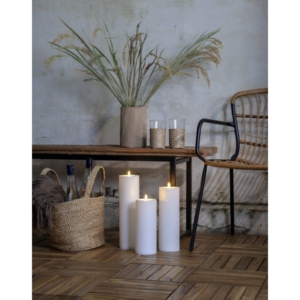 Flamme Rak LED Ljus 27,5 cm - vit - Trädgård & spabad - Utemiljö - Altan & terrass - Altanbelysning