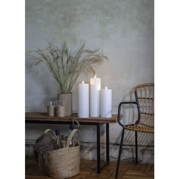 Flamme Rak LED Ljus 27,5 cm - vit - Trädgård & spabad - Utemiljö - Altan & terrass - Altanbelysning