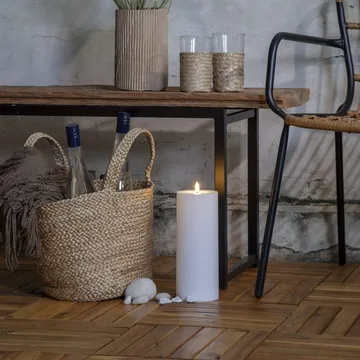 Flamme Rak LED Ljus 27,5 cm - vit - Trädgård & spabad - Utemiljö - Altan & terrass - Altanbelysning