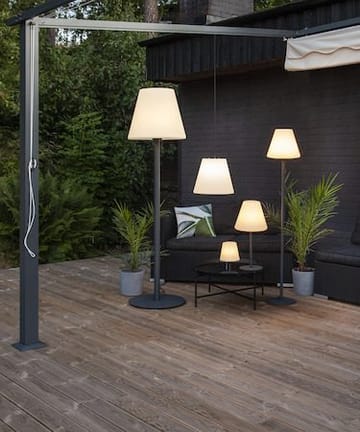 Kreta Bordslampa 16 cm - vit och svart - Trädgård & spabad - Utemiljö - Altan & terrass - Altanbelysning