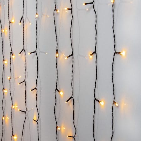 LED-ljusgardin Jul Golden Warm White 130x130 cm 80 ljus - Svart - Trädgård & spabad - Utemiljö - Altan & terrass - Altanbelysning
