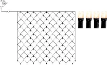 LED-ljusnät Jul Crispy Ice White 300x300 cm 200 ljus - Svart - Trädgård & spabad - Utemiljö - Altan & terrass - Altanbelysning