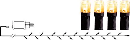 LED-ljusslinga Jul Golden Warm White 6 m 80 ljus, Svart