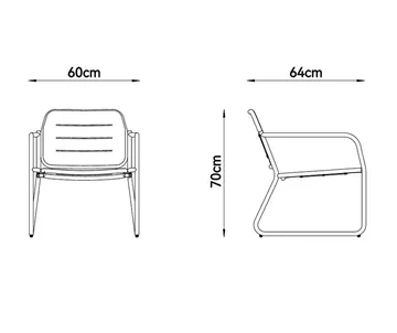 Loungegrupp i stål | Svart loungeset med bord, stol och bänk | Isac - Utemöbler - Loungemöbler - Soffgrupp utomhus
