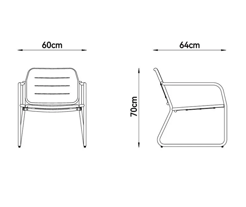 Loungegrupp i stål | Svart loungeset med bord, stol och bänk | Isac - Utemöbler - Loungemöbler - Soffgrupp utomhus