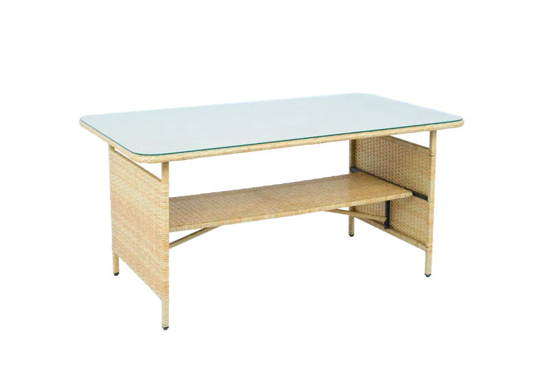 Loungegrupp med bord i beige – 2 stolar & 2-sitssoffa | Gillinge - Utemöbler - Loungemöbler - Soffgrupp utomhus
