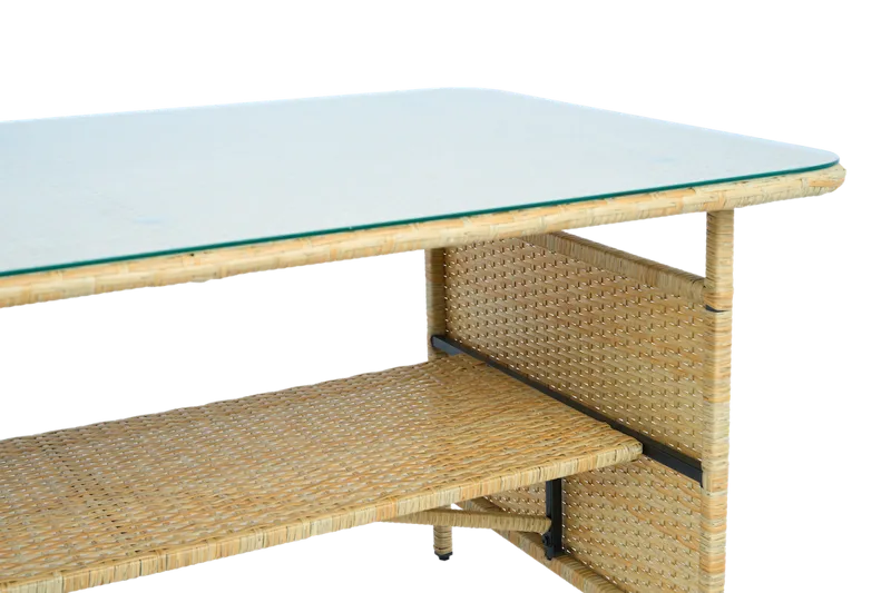 Loungegrupp med bord i beige – 2 stolar & 2-sitssoffa | Gillinge - Utemöbler - Loungemöbler - Soffgrupp utomhus