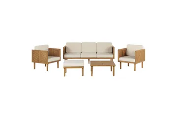 Loungegrupp med fotpall Baratti - Utemöbler - Loungemöbler - Soffgrupp utomhus