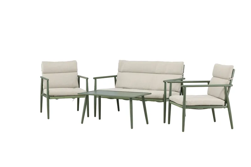 Mazzaro Soffgrupp Utomhus 4-sits - Grön/Beige - Utemöbler - Loungemöbler - Soffgrupp utomhus