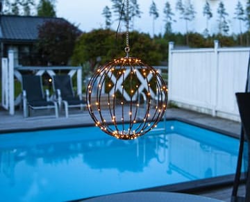 Mounty Hängande LED-Dekoration Utomhus 30 cm 96 Varmvita Ljus - Svart - Trädgård & spabad - Utemiljö - Altan & terrass - Altanbelysning