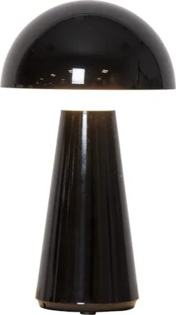 Mushroom Bordslampa 16 cm, blank svart