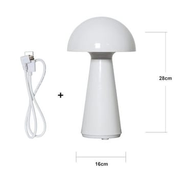 Mushroom Bordslampa 16 cm - vit - Trädgård & spabad - Utemiljö - Altan & terrass - Altanbelysning