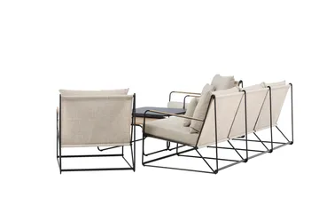 Palazzo Soffgrupp Utomhus 5-sits - Svart/Beige - Utemöbler - Loungemöbler - Soffgrupp utomhus