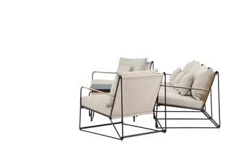 Palazzo Soffgrupp Utomhus 5-sits - Svart/Beige - Utemöbler - Loungemöbler - Soffgrupp utomhus