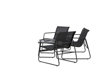 Scopello Soffgrupp Utomhus 4-sits - Svart - Utemöbler - Loungemöbler - Soffgrupp utomhus