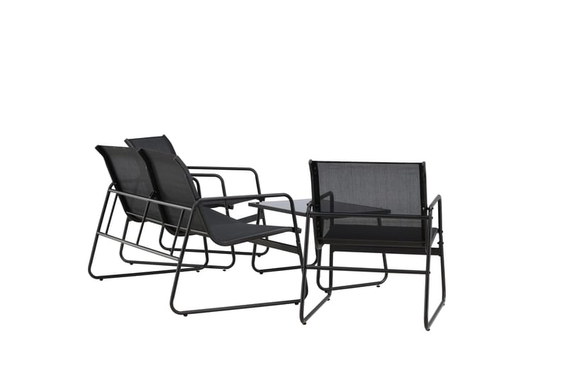 Scopello Soffgrupp Utomhus 4-sits - Svart - Utemöbler - Loungemöbler - Soffgrupp utomhus