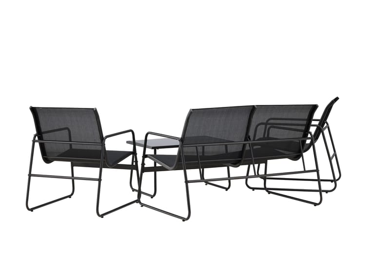 Scopello Soffgrupp Utomhus 4-sits - Svart - Utemöbler - Loungemöbler - Soffgrupp utomhus