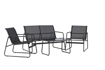 Scopello Soffgrupp Utomhus 4-sits - Svart - Utemöbler - Loungemöbler - Soffgrupp utomhus