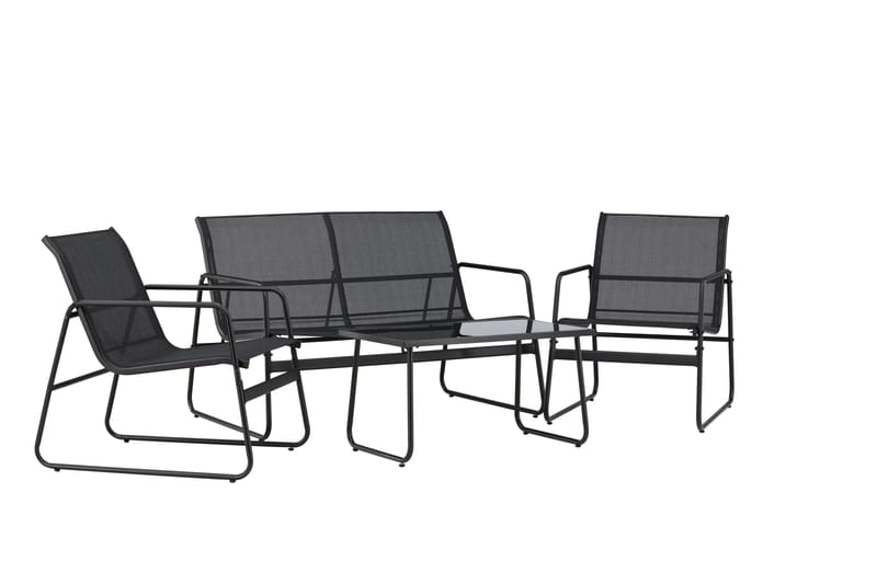Scopello Soffgrupp Utomhus 4-sits - Svart - Utemöbler - Loungemöbler - Soffgrupp utomhus