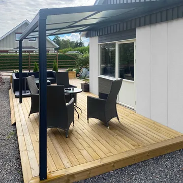 Slide roof veranda 3,9 x 3m | Skjutbart altantak | Kanalplast / Aluminium - Antracit - Trädgård & spabad - Utemiljö - Altan & terrass - Inglasad altan