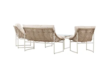 Tina Soffgrupp Utomhus 4-sits - Beige - Utemöbler - Loungemöbler - Soffgrupp utomhus