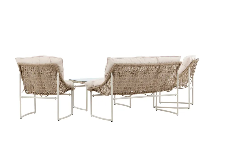 Tina Soffgrupp Utomhus 4-sits - Beige - Utemöbler - Loungemöbler - Soffgrupp utomhus