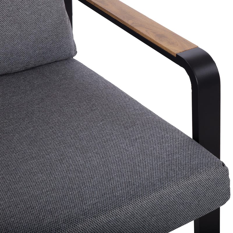 Trädgårdsmöbelgrupp Lona bord, soffa och 2 stolar - Grå / svart - Utemöbler - Loungemöbler - Soffgrupp utomhus
