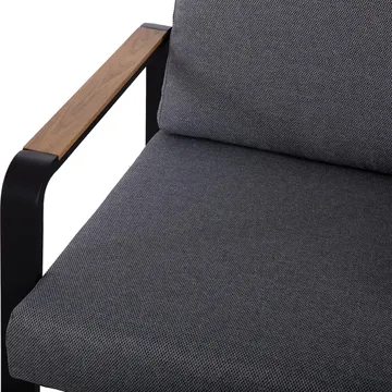 Trädgårdsmöbelgrupp Lona bord, soffa och 2 stolar - Grå / svart - Utemöbler - Loungemöbler - Soffgrupp utomhus
